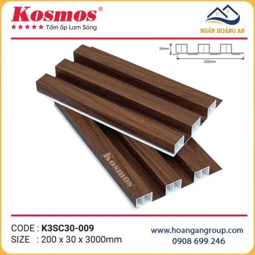 Lam 3 Sóng Cao Giả Gỗ Kosmos K3SC30-009