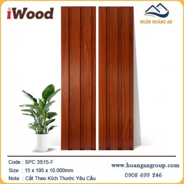 Tấm Nhựa Ốp Tường Lam 3 Sóng Giả Gỗ iWood 3S15-F