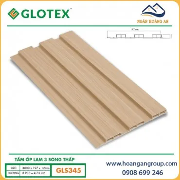 Tấm Nhựa Lam 3 Sóng Thấp Giả Vân Gỗ Glotex GLS345