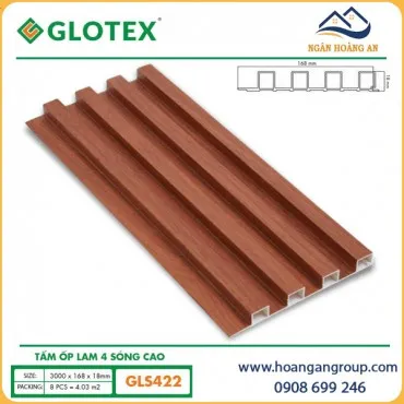 Lam 4 Sóng Cao Ốp Tường Nhựa Giả Gỗ Glotex GLS422