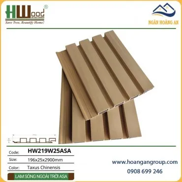 Lam 4 Sóng Gỗ Nhựa Phủ ASA Hwood HW219W25ASA Taxus Chinensis