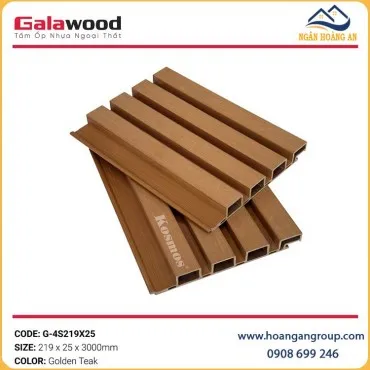 Lam 4 Sóng Ngoài Trời Phủ ASA Galawood G-4S219X25 Golden Teak