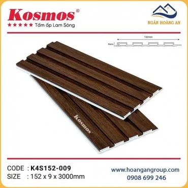 Tấm Ốp Lam 4 Sóng Thấp Giả Gỗ Kosmos K4S152-009
