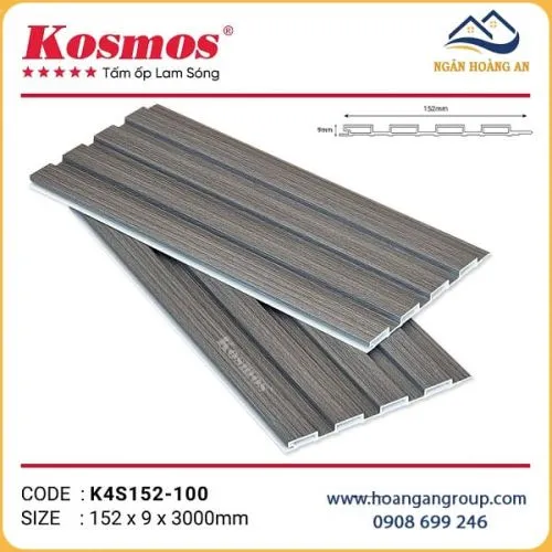 Lam 4 Sóng Thấp Giả Gỗ Kosmos K4S152-100