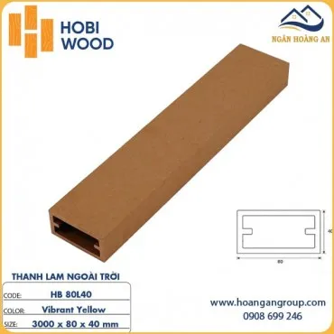Thanh Lam Hộp Gỗ Nhựa Ngoài Trời Hobi Wood HB80L40 Vibrant Yellow