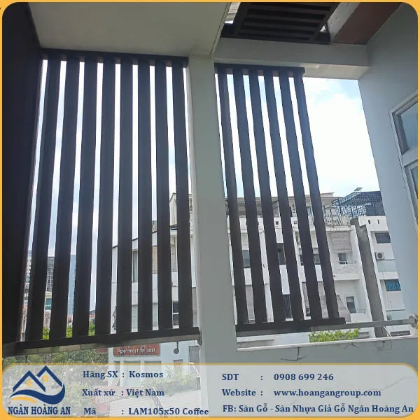 Thi Công Lam Che Nắng Gỗ Nhựa Ngoài Trời Kosmos 105x50 Tại Quận 12 Thi Công Lam Che Nắng Gỗ Nhựa Ngoài Trời Kosmos 105x50 Tại Quận 12