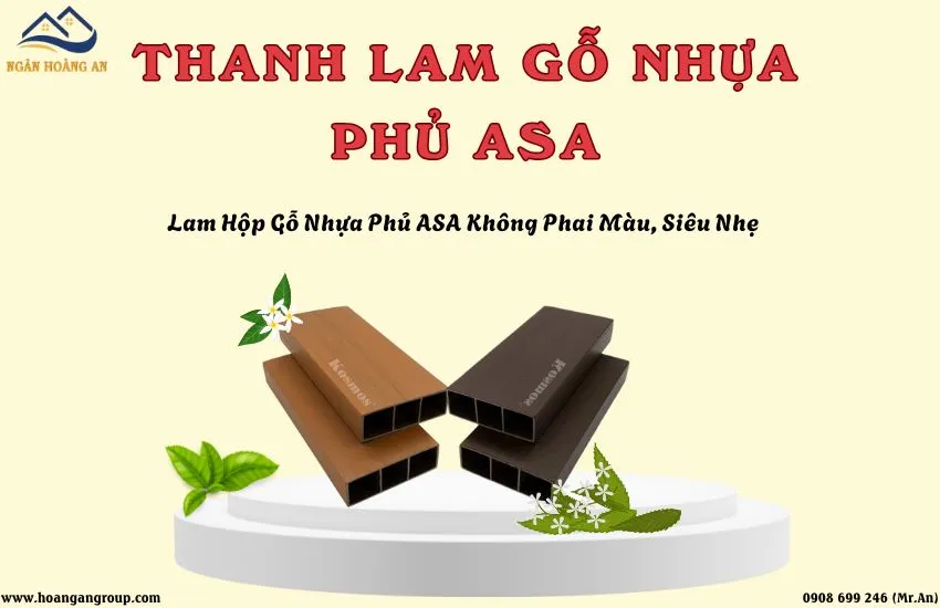 Lam Gỗ Nhựa Phủ ASA – Thanh Lam Ngoài Trời Không Phai Màu, Siêu Nhẹ Lam Gỗ Nhựa Phủ ASA – Thanh Lam Ngoài Trời Không Phai Màu, Siêu Nhẹ