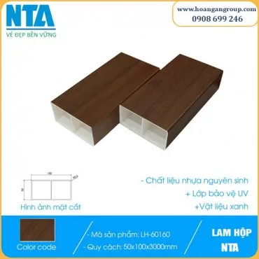 Thanh Lam Trang Trí Nhựa Giả Gỗ NTA 50X100 LH-60160
