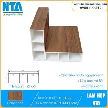 Thanh Lam Trang Trí Nhựa Giả Gỗ NTA 50X150 LH-60160