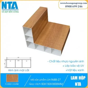 Thanh Lam Trang Trí Nhựa Giả Gỗ NTA 50X150 LH-9688-27