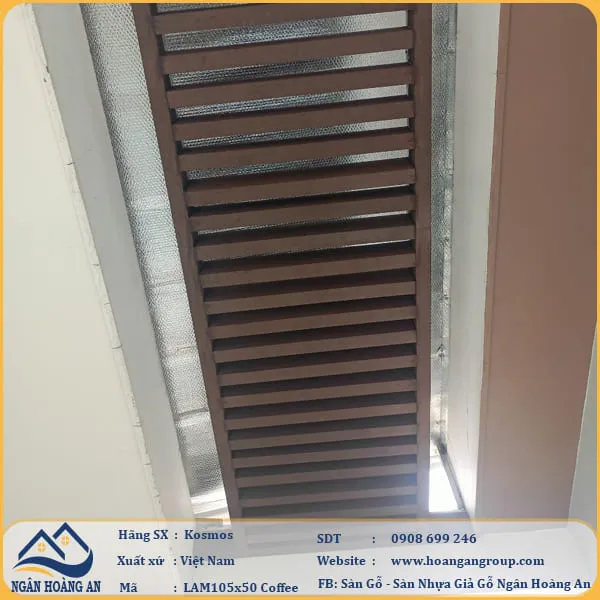 Thi Công Lam Che Nắng Gỗ Nhựa Ngoài Trời Kosmos 105x50 Tại Quận 12 Thi Công Lam Che Nắng Gỗ Nhựa Ngoài Trời Kosmos 105x50 Tại Quận 12