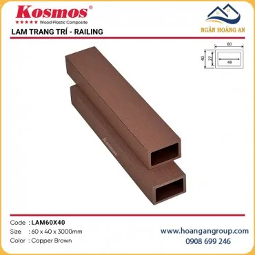 Thanh Lam Gỗ Nhựa Ngoài Trời Kosmos LAM60x40 Copper Brown 