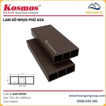 Lam Hộp Gỗ Nhựa Ngoài Trời Phủ ASA Kosmos L-ASA150X50 Walnut