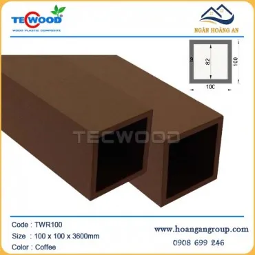 Lam Hộp Gỗ Nhựa Ngoài Trời Tecwood TWR100 Coffee