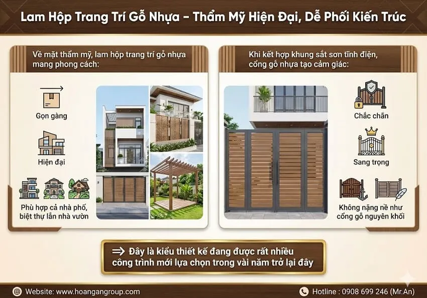 Lam Hộp Gỗ Nhựa Trang Trí – Thẩm Mỹ Hiện Đại, Dễ Phối Kiến Trúc Lam Hộp Gỗ Nhựa Trang Trí – Thẩm Mỹ Hiện Đại, Dễ Phối Kiến Trúc