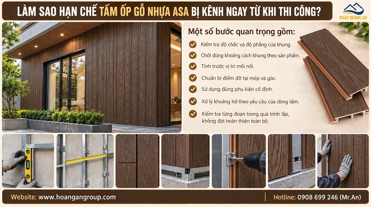 Làm Sao Hạn Chế Tấm Ốp Gỗ Nhựa ASA Bị Kênh Ngay Từ Khi Thi Công? Làm Sao Hạn Chế Tấm Ốp Gỗ Nhựa ASA Bị Kênh Ngay Từ Khi Thi Công?