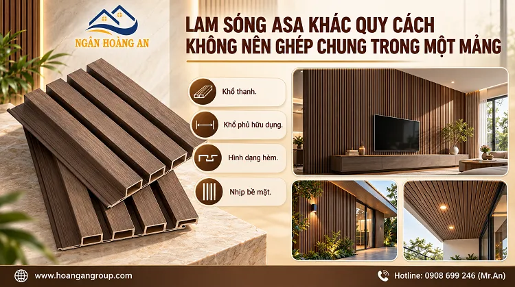 Lam Sóng ASA Khác Quy Cách Không Nên Ghép Chung Trong Một Mảng Lam Sóng ASA Khác Quy Cách Không Nên Ghép Chung Trong Một Mảng