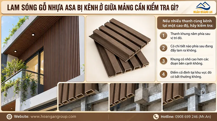 Lam Sóng Gỗ Nhựa ASA Bị Kênh Ở Giữa Mảng Cần Kiểm Tra Gì?