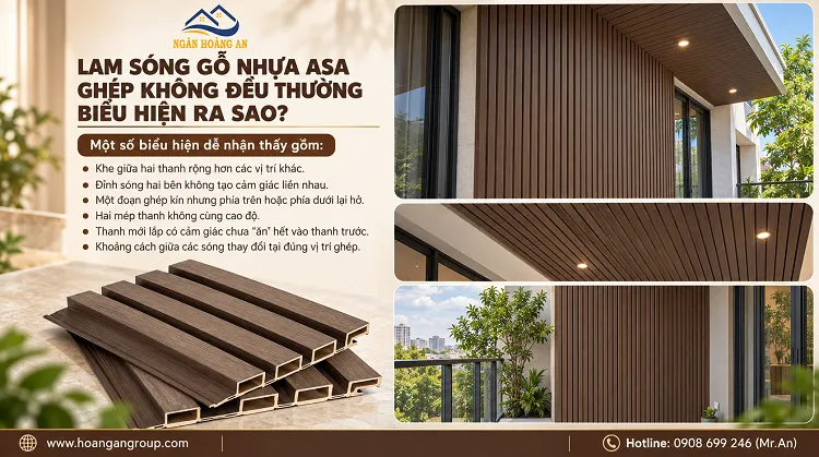 Lam Sóng Gỗ Nhựa ASA Ghép Không Đều Thường Biểu Hiện Ra Sao? Lam Sóng Gỗ Nhựa ASA Ghép Không Đều Thường Biểu Hiện Ra Sao?