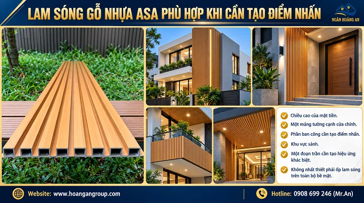 Lam Sóng Gỗ Nhựa ASA Phù Hợp Khi Cần Tạo Điểm Nhấn