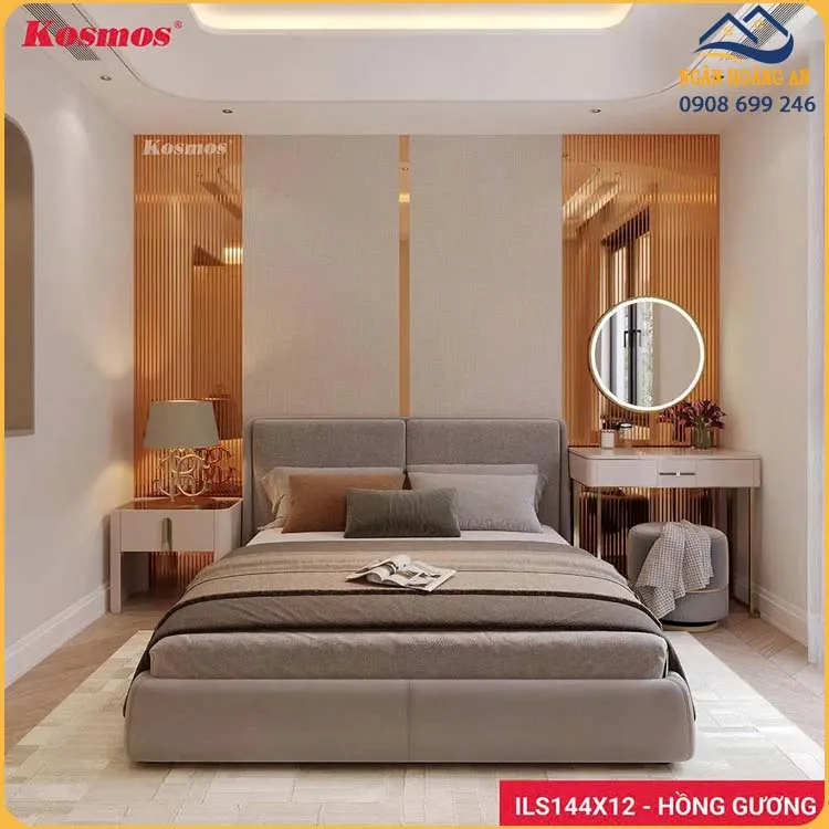Lam Sóng Inox 304 Mạ PVD Kosmos ILS144X12-HG Hồng Gương