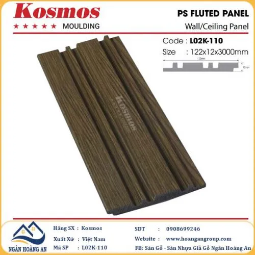 Tấm Nhựa Ốp Tường Lam 2 Sóng Kép Hàn Quốc Kosmos L02K-110
