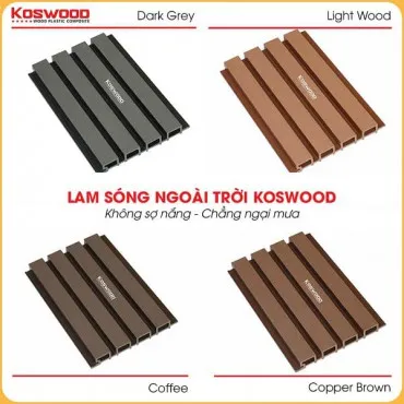 Lam Sóng Gỗ Nhựa Ngoài Trời Kosmos KW4S219X28 2.2m