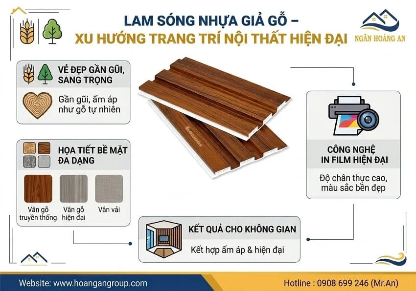 Lam Sóng Nhựa Giả Gỗ – Xu Hướng Trang Trí Nội Thất Hiện Đại