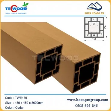 Lam Trụ Pergola Gỗ Nhựa Ngoài Trời Tecwood TWE150 Cedar 