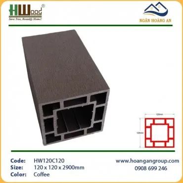 Giàn Hoa Pergola Gỗ Nhựa Ngoài Trời Hwood HW120C120 Coffee