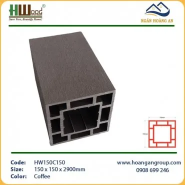 Trụ Pergola Giàn Hoa Gỗ Nhựa Hwood HW150C150 Coffee