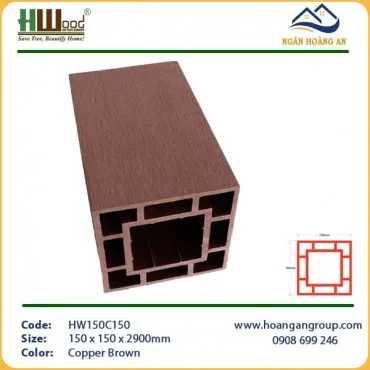 Lam Trụ Pergola Gỗ Nhựa Hwood HW150C150 Copper Brown