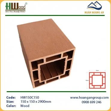 Lam Trụ Pergola Giàn Hoa Gỗ Nhựa Hwood HW150C150 Wood
