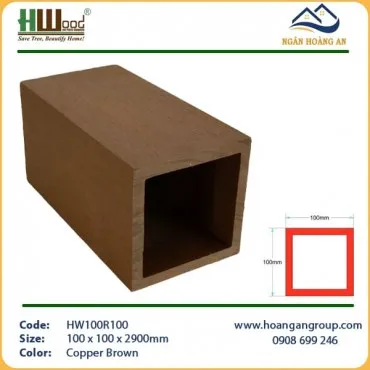 Lam Trụ Pergola Gỗ Nhựa Hwood HW100R100 Copper Brown