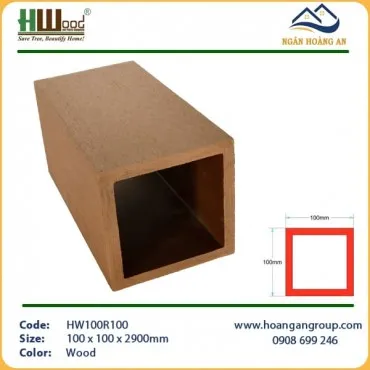 Lam Trụ Pergola Gỗ Nhựa Ngoài Trời Hwood HW100R100 Wood