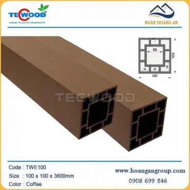 Lam Trụ Pergola Gỗ Nhựa Ngoài Trời Tecwood TWE100 Coffee