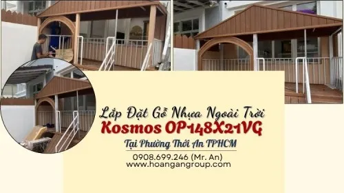 Lắp Đặt Gỗ Nhựa Ngoài Trời Kosmos OP148X21VG Tại Phường Thới An TPHCM