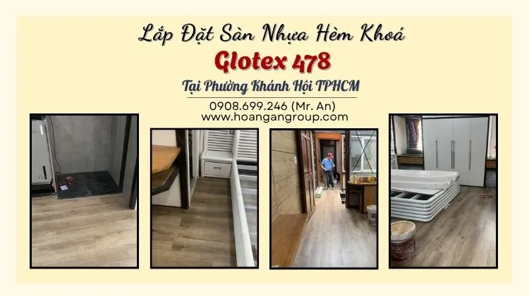 Lắp Đặt Sàn Nhựa Hèm Khoá Glotex 478 Tại Phường Khánh Hội