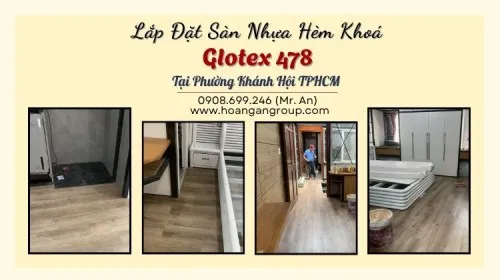 Lắp Đặt Sàn Nhựa Hèm Khoá Glotex 478 Tại Phường Khánh Hội TPHCM