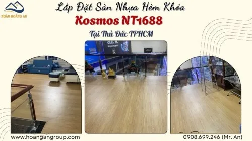 Lắp Đặt Sàn Nhựa Hèm Khóa Kosmos N1688 Tại Phường Long Phước TPHCM