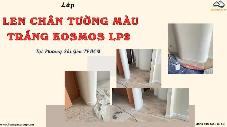Lắp Len Chân Tường Màu Trắng Kosmos LP2 Tại Phường Sài Gòn TPHCM