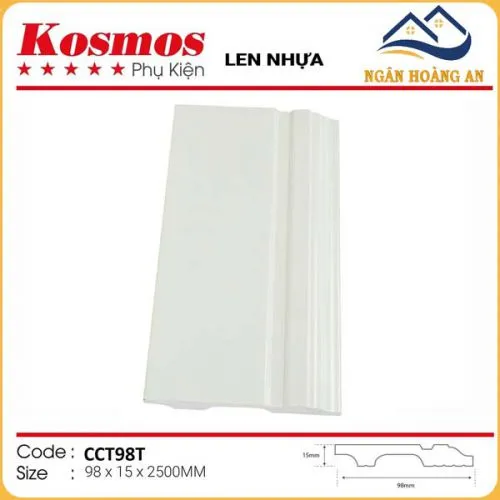 Len Chân Tường Nhựa Giả Gỗ LEG CCT98T Cao 98mm