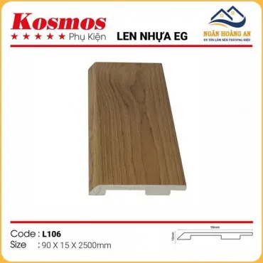 Len Chân Tường Nhựa Giả Gỗ EG L106 Cao 90mm