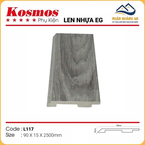 Len Chân Tường Nhựa Giả Gỗ 90mm