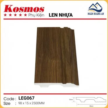 Len Chân Tường Nhựa Giả Gỗ LEG067 Cao 98mm