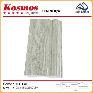 Len Chân Tường Nhựa Giả Gỗ LEG178 Cao 98mm