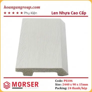 Len Chân Tường Nhựa Giả Gỗ Morser PS106 Cao 90mm