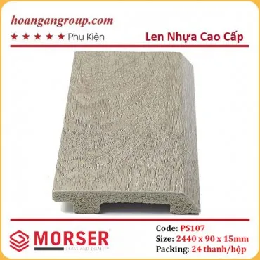 Len Chân Tường Nhựa Giả Gỗ Morser PS107 Cao 90mm
