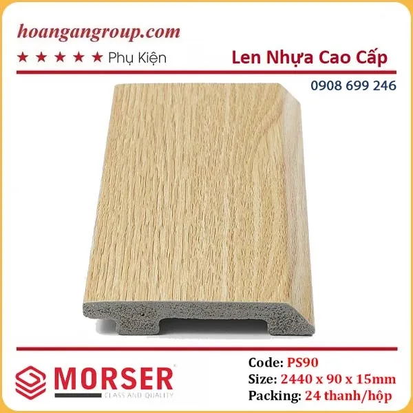 Len Chân Tường Nhựa Giả Gỗ 90mm