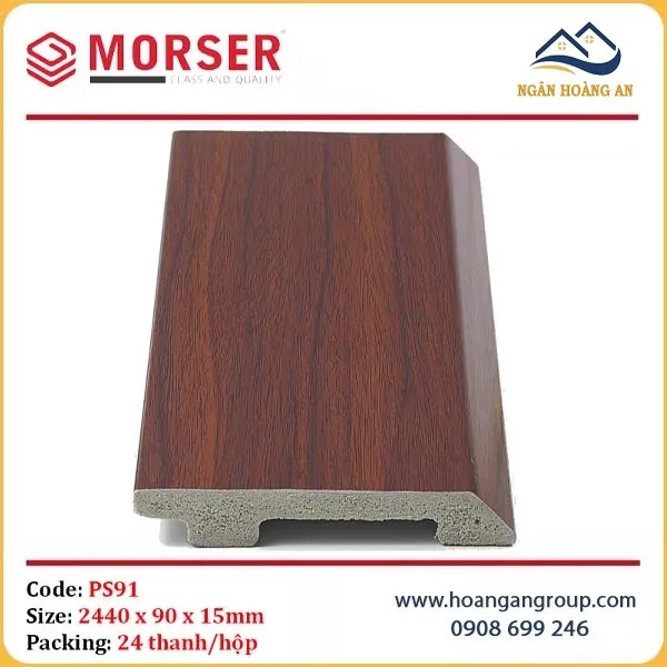 Len Chân Tường Nhựa Giả Gỗ Morser PS91 Cao 90mm Tại Bình Chánh Len Chân Tường Nhựa Giả Gỗ Morser PS91 Cao 90mm Tại Bình Chánh